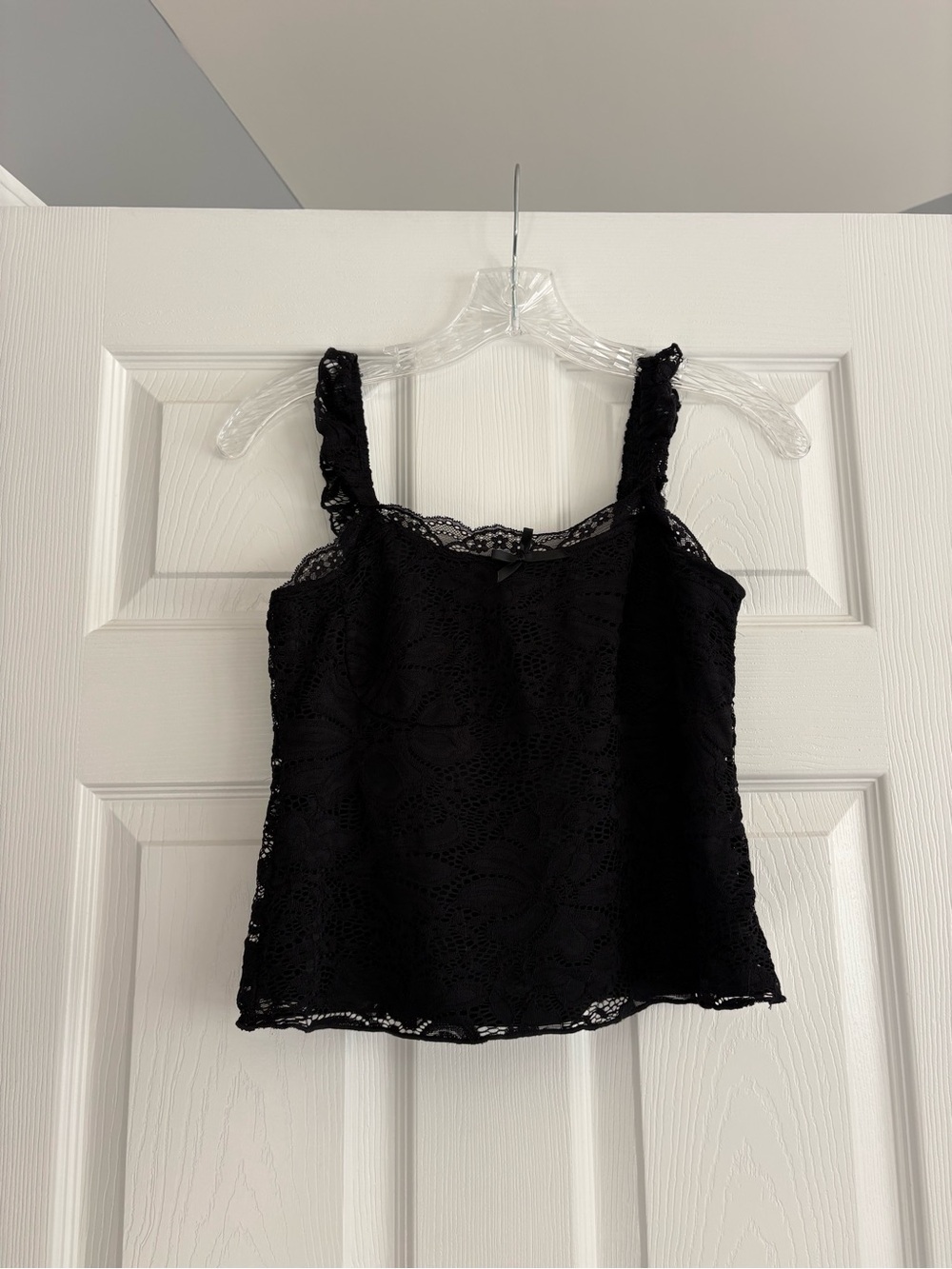 Black Lace Camisole Tank Top S